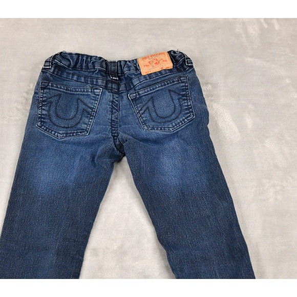 True Religion Geno Slim Jeans Women's Sz 12 (23x26) Elastic Waist Distressed - Picture 7 of 11